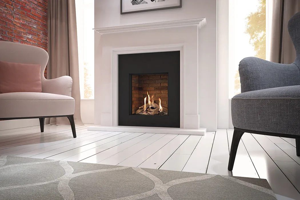 Gas fire fitted in a living room